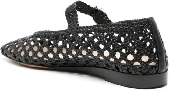 Le Monde Beryl woven-leather ballerina shoes Black