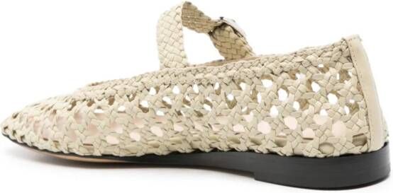 Le Monde Beryl woven-leather ballerina shoes Neutrals