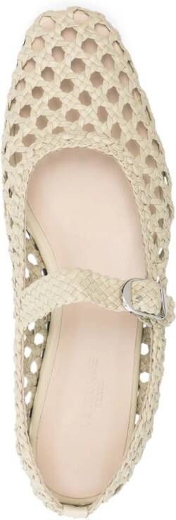 Le Monde Beryl woven-leather ballerina shoes Neutrals