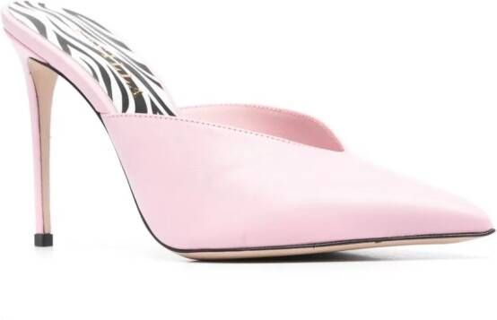 Le Silla 105mm pointed leather mules Pink