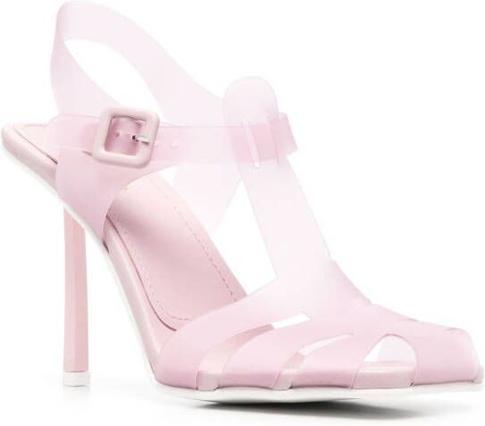 Le Silla 105mm transparent-design heels Pink