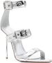 Le Silla 115mm metallic patent leather sandals Silver - Thumbnail 2