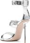 Le Silla 115mm metallic patent leather sandals Silver - Thumbnail 3