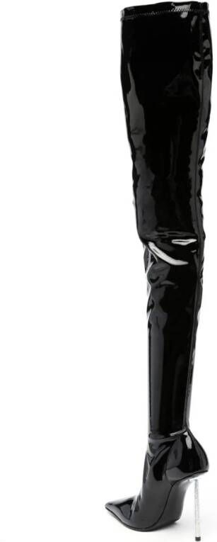 Le Silla 11mm patent-leather thigh-high boots Black