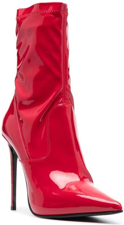 Le Silla 120mm Eva patent vinyl ankle boots Red