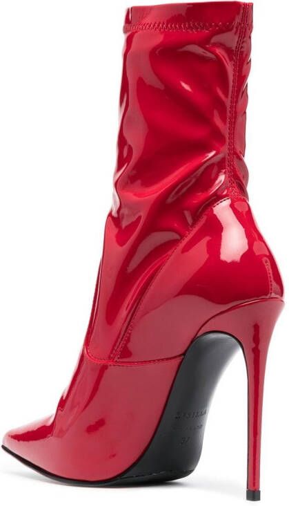 Le Silla 120mm Eva patent vinyl ankle boots Red