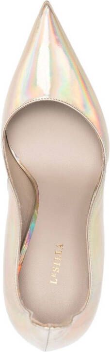 Le Silla 120mm holographic-effect pumps Neutrals