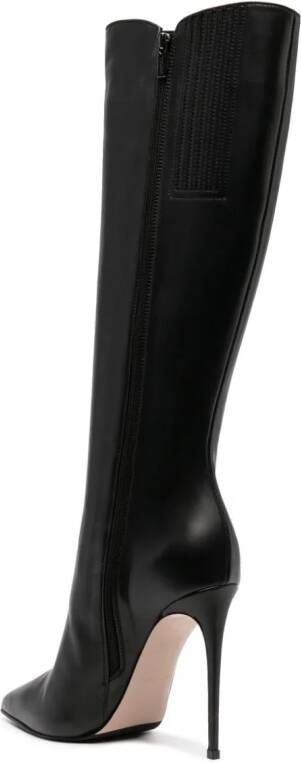 Le Silla 120mm pointed-toe leather boots Black