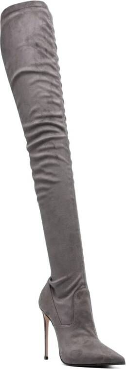 Le Silla 120mm suede thigh-high boots Grey