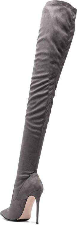 Le Silla 120mm suede thigh-high boots Grey