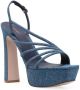 Le Silla 145mm denim platform sandals Blue - Thumbnail 2