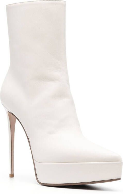 Le Silla 150mm heeled pointed boots Neutrals