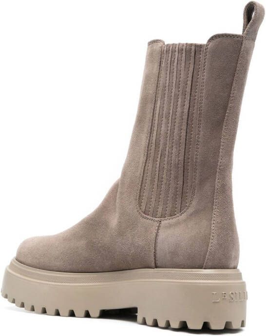 Le Silla 55mm slip-on suede boots Grey