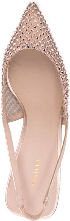 Le Silla 70mm studded pointed pumps Pink