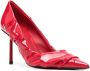 Le Silla 80mm ruched leather pumps Red - Thumbnail 2