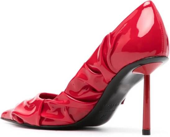 Le Silla 80mm ruched leather pumps Red