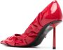 Le Silla 80mm ruched leather pumps Red - Thumbnail 3