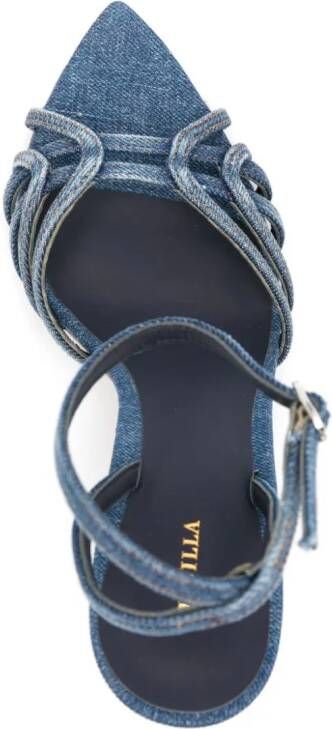 Le Silla 90mm denim sandals Blue