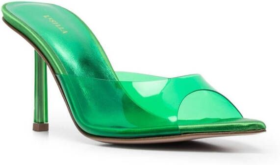 Le Silla Afrodite pointed sandals Green