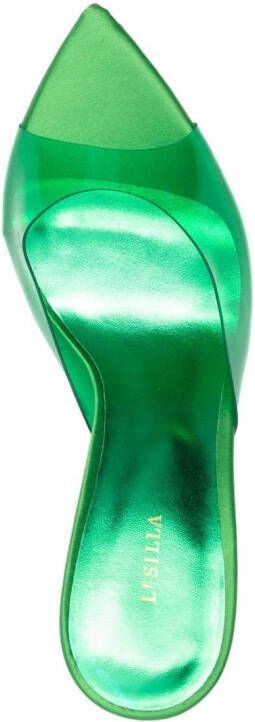 Le Silla Afrodite pointed sandals Green