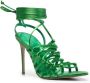 Le Silla Afrodite wraparound 110mm sandals Green - Thumbnail 2