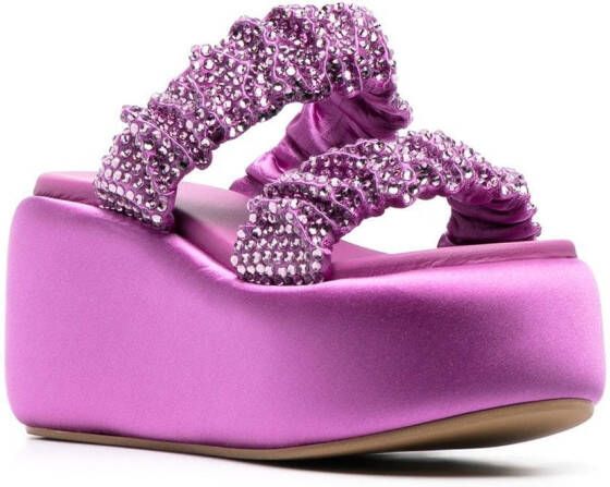 Le Silla Aiko 85mm embellished sandals Purple