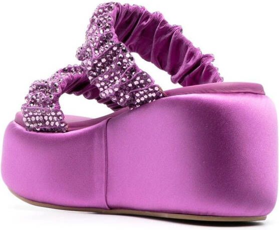 Le Silla Aiko 85mm embellished sandals Purple