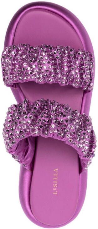 Le Silla Aiko 85mm embellished sandals Purple