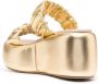 Le Silla Aiko ruched metallic mules Gold - Thumbnail 3