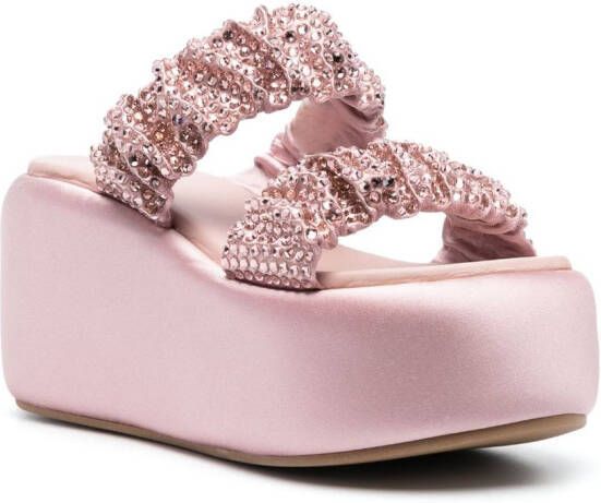 Le Silla Aiko 80mm satin sandals Pink