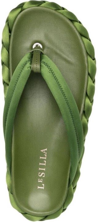 Le Silla Aiko satin sandals Green