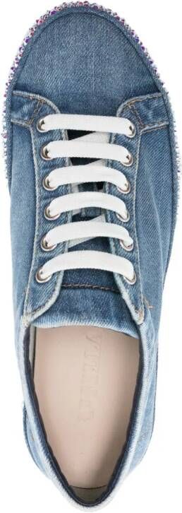 Le Silla Andrea crystal-embellished sneakers Blue