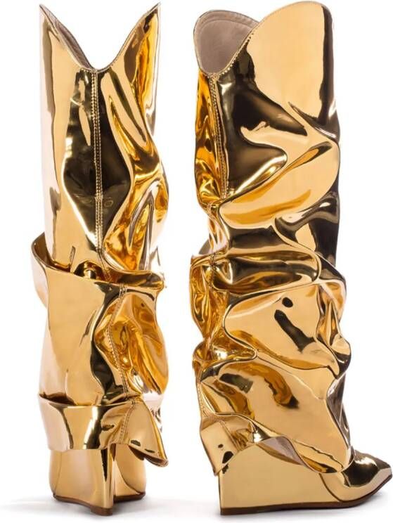 Le Silla Andy 120mm wedge boots Gold