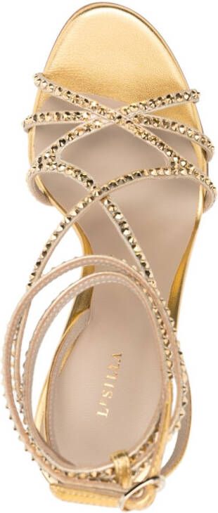 Le Silla Belen 105mm crystal-embellished sandals Gold