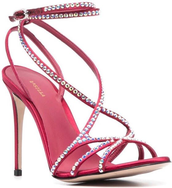 Le Silla Belen 105mm crystal-embellished sandals Red