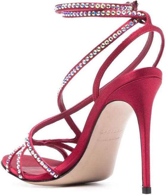 Le Silla Belen 105mm crystal-embellished sandals Red