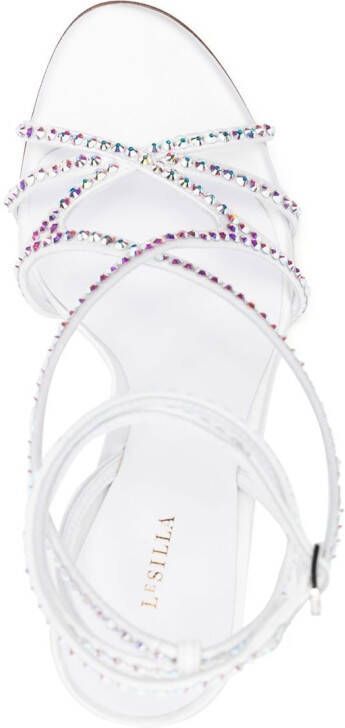 Le Silla Belen 105mm crystal-embellished sandals White