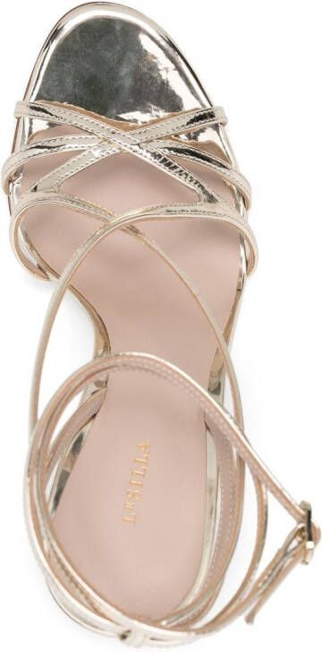Le Silla Belen 110mm metallic sandals Gold