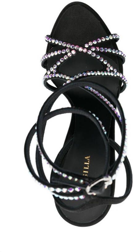Le Silla Belen 140mm sandals Black