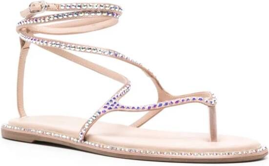 Le Silla Belen crystal-embellished sandals Neutrals
