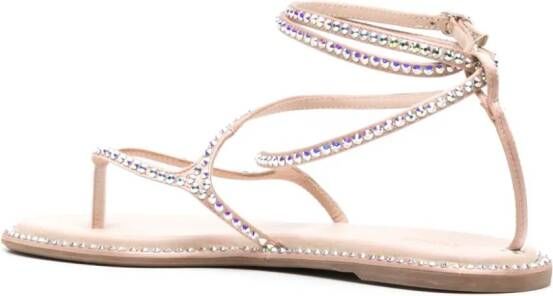 Le Silla Belen crystal-embellished sandals Neutrals