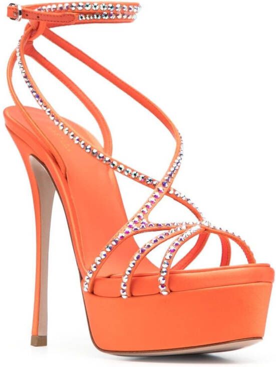 Le Silla Belen crystal-embellished sandals Orange