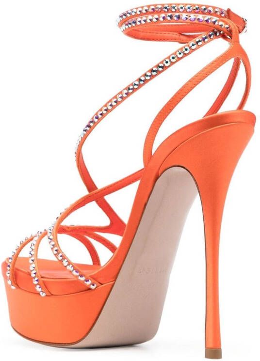 Le Silla Belen crystal-embellished sandals Orange