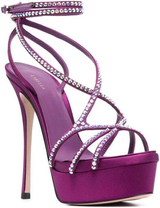 Le Silla Belen crystal-embellished sandals Purple