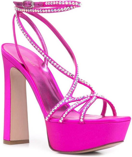 Le Silla Belen rhinestone-embellished sandals Pink