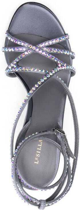 Le Silla Belen strap-design 110mm sandals Grey