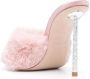 Le Silla Bella 105mm faux-fur mules Pink - Thumbnail 3