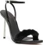 Le Silla Bella 105mm faux-fur sandals Black - Thumbnail 2