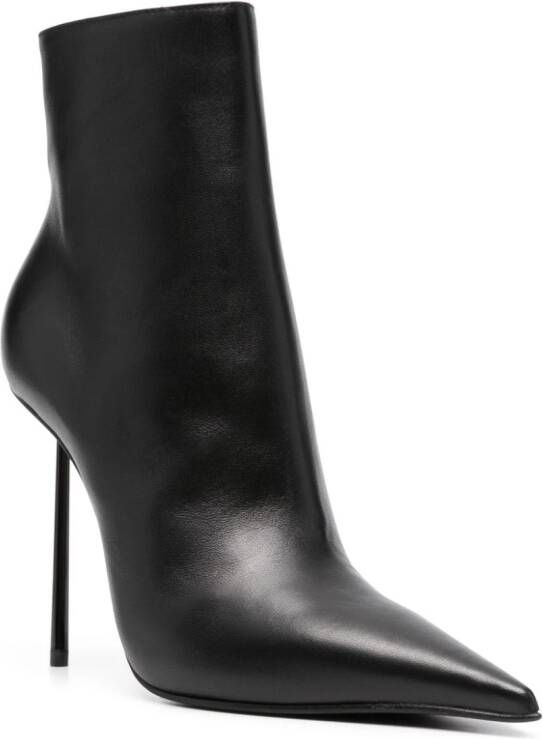 Le Silla Bella 110mm leather ankle boots Black