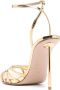 Le Silla Bella 115mm metallic-finish sandals Gold - Thumbnail 3